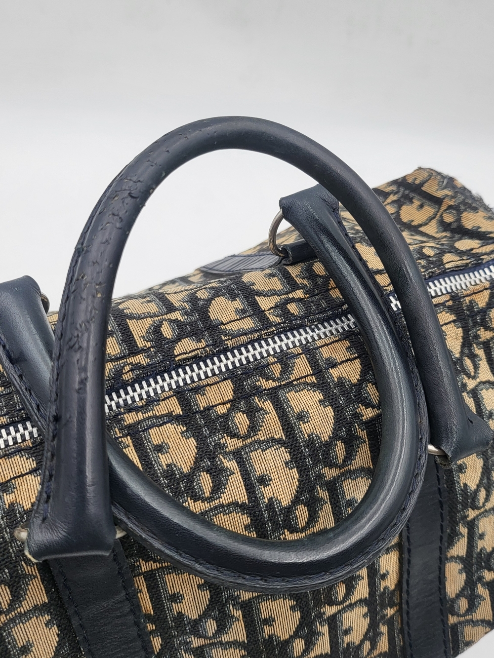 CHRISTIAN DIOR Blue Diorissimo Trotter Canvas Boston 30 Bag..Authentic w/COA. - Picture 14 of 16